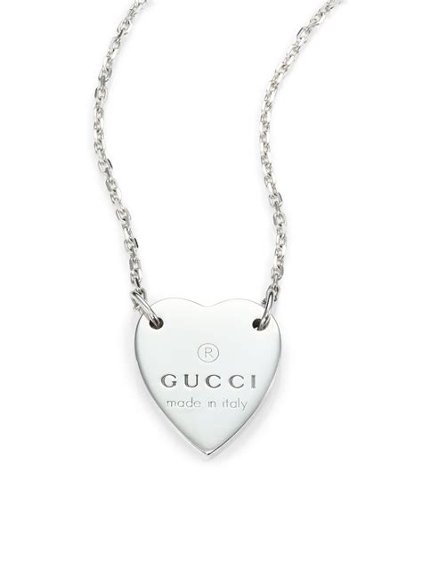 gucci icon heart necklace|vintage gucci chain necklace.